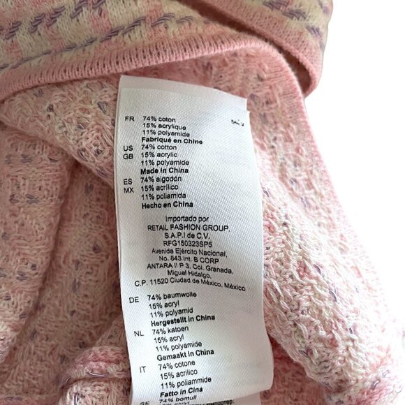 Sandro Daniella Pink Tweed Knit Top Tank - Picture 8 of 9